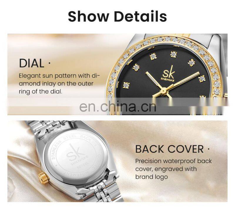 SINOBI Factory Supplier Luxurious Gold Wristwatch Quartz Watches Women New Watch 2022 Gold Wrist Watch Women