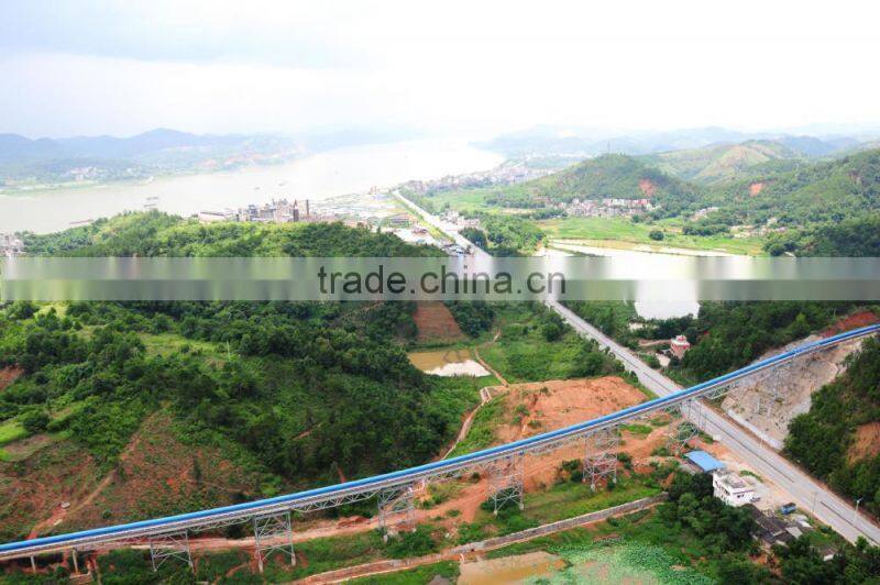 mining used long distance limestone curve belt conveyor system with high quality and first-class service