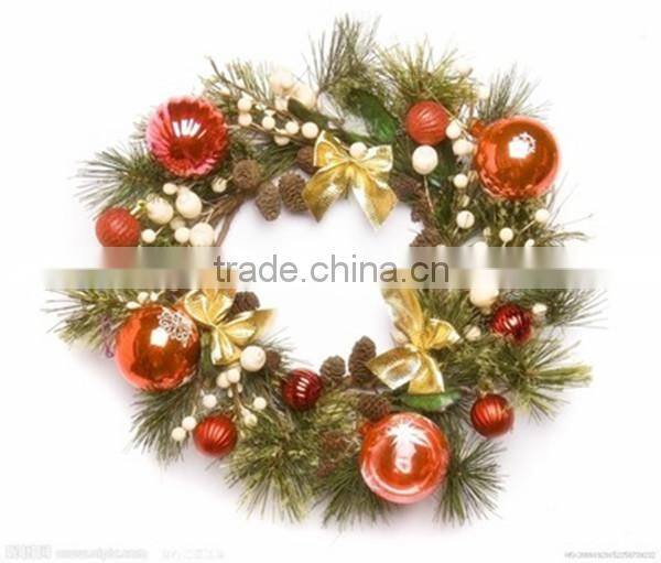 2015 New Design 120cm Artificial Christmas Gift Xmas Wreath WITH Three Sets
