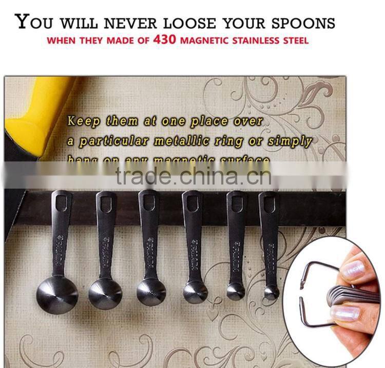 6pcs stainless steel measuring spoon, measuring spoon set