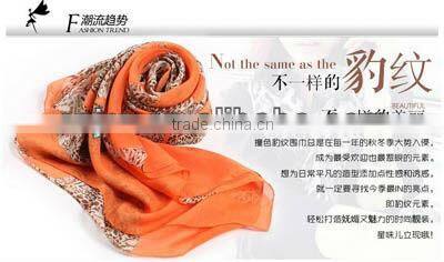 2013 new style custom colorful printed fashion leopard scarf