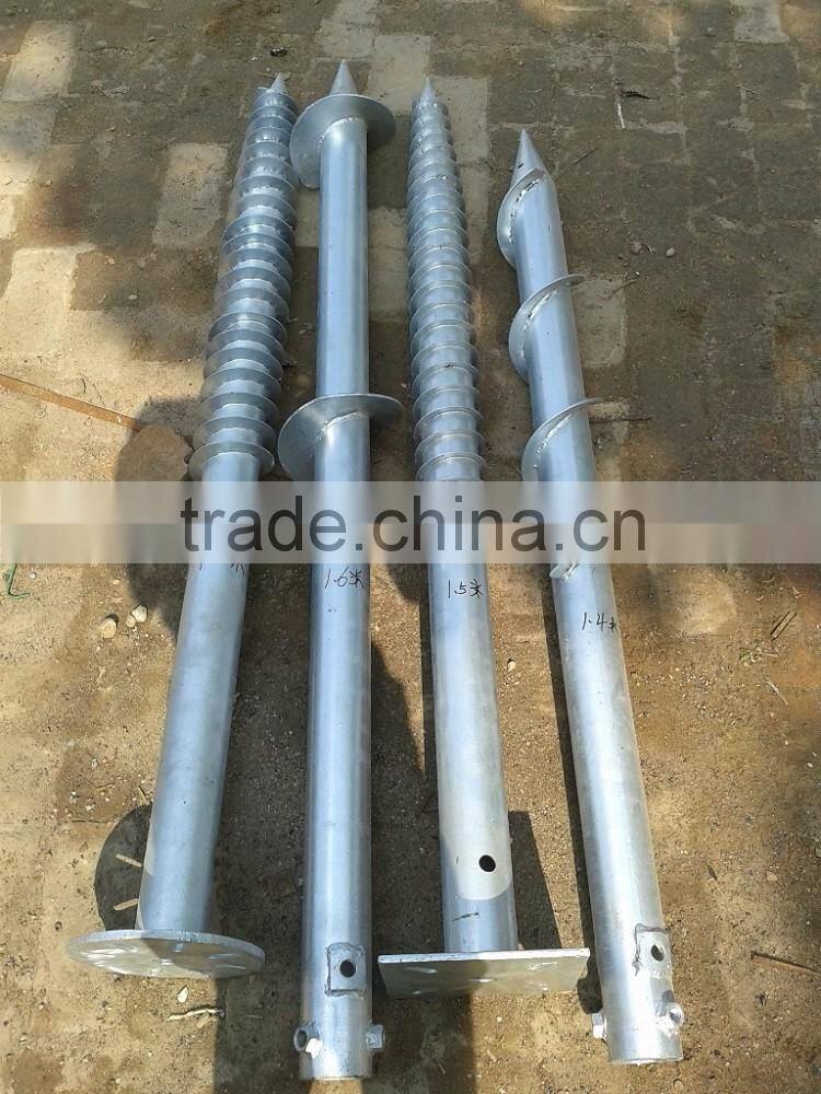 Galvanized Steel Solar Ground Screw for Solar Farm Plant pole anchor