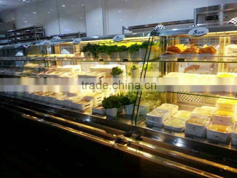 APEX restaurant ventilated refrigeration hot pot equipment chafing dish order food showcase