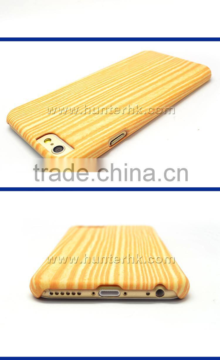 Elegrant Pu Leather Wood PC Cover For Mobile Phone