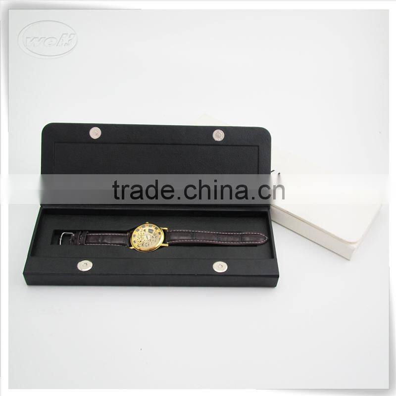 Luxury handmade packing pu leather watch display tray