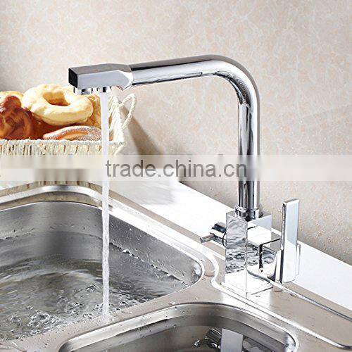 Square Kitchen 3 Way Stainless Steel Water Purifier Faucet