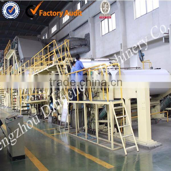 China Dingchen Supplier 1800mm 8-10 tons/day Recycled Paper Machinery for Making A4 Paper/Printing Paper Jumbo Roll Price