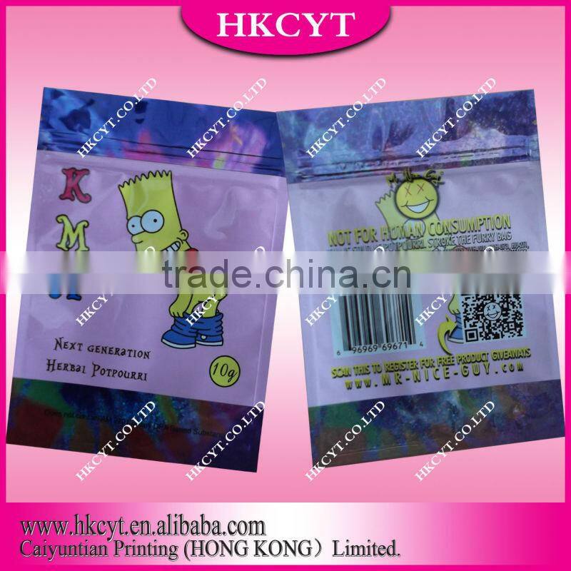 1g 5g 10g Herbal Incense plastic Bag