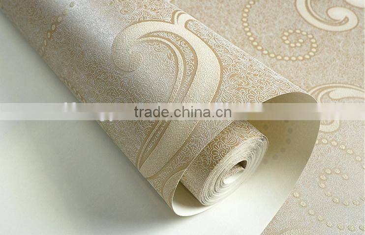 2015 European style Embossed 3D wallpaper
