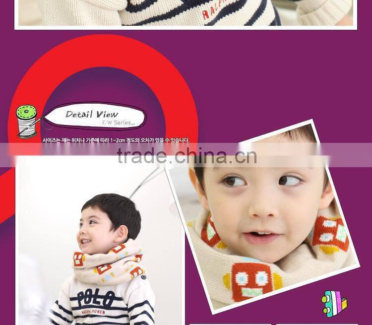 2014 Winter Hot Selling Baby Kids Acrylic Knitted Robber Circle Loop Scarf