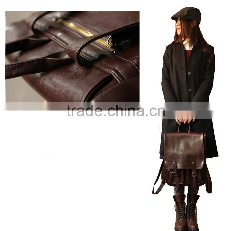High Quality Women Vintage Leather Satchel Bag