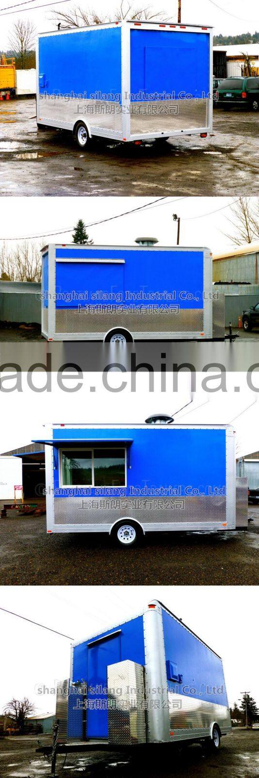 blue uniaxial food truck for sale mobile food truck for sale mobile food trailer