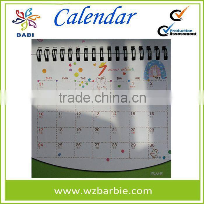 Unique Cute Elephant Spiral Desk Calendar