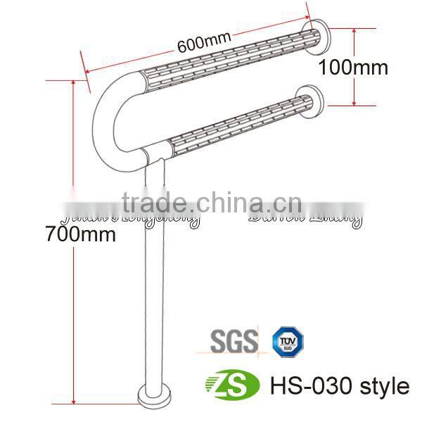 New design safety anti-bacterial alumuinum grab bar with high quality