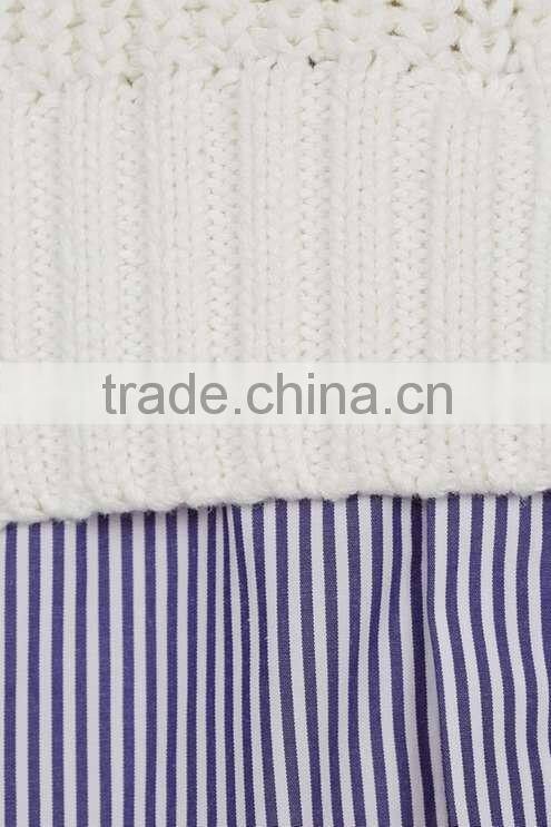 2016 New Latest Design Shirt Hem Rib Knit HSS3008