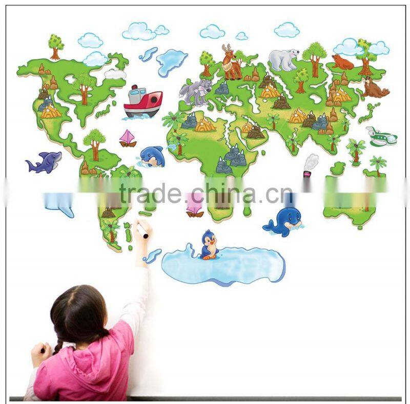 ALFOREVER Map of the Zoo wall sticker,map wall decals