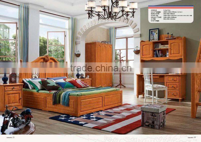popular solid wood bedroom furniture for children A2605-2608