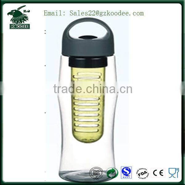 plastic drinking water bottle with fruit infuser