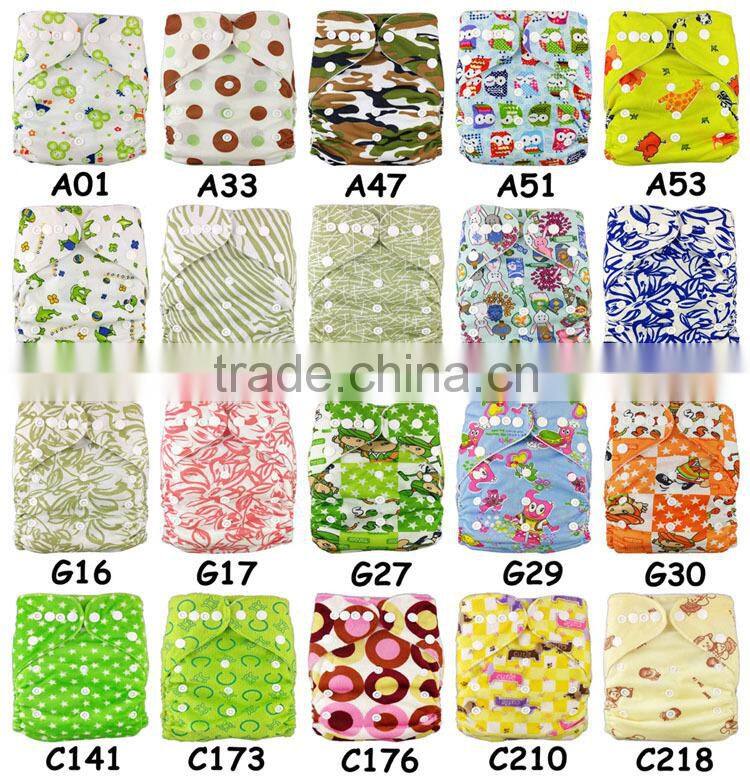 Free Shipping Sale Promotion Printed Cloth Diapers With Microfiber Diapers Inserts