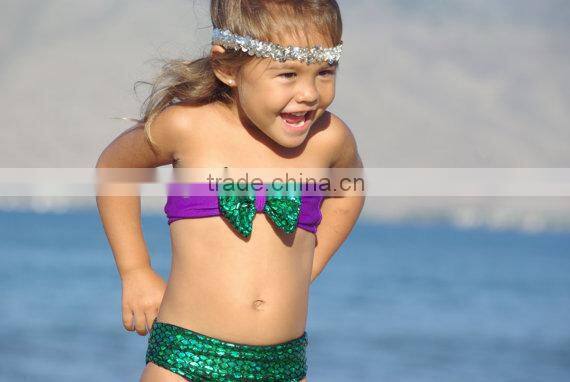 Cute Sexy Bandeau Bow Kids Swimwear for Girls