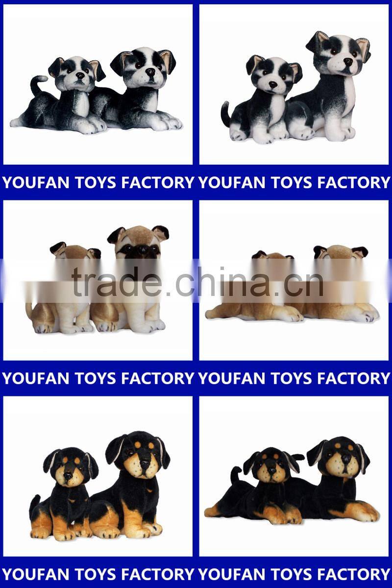 stuffed animal soft toy lifelike dog pug plush