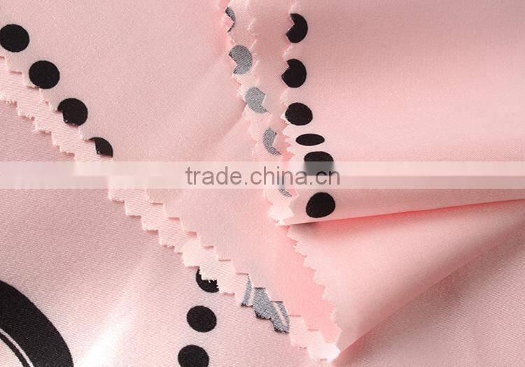 OEM service custom design digital printed 100% polyester satin fabric