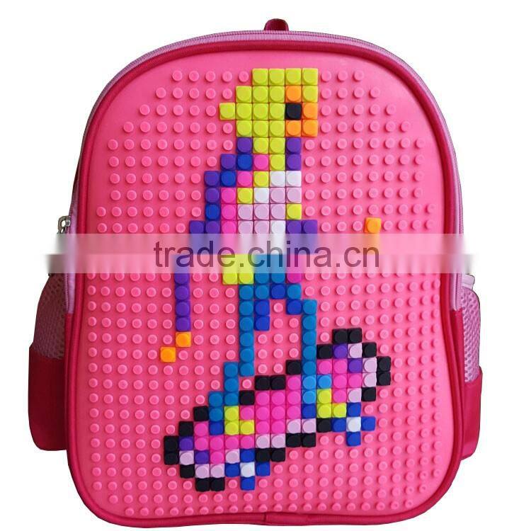 Novelty fanny diy silicone silicone book bag kids school backpack