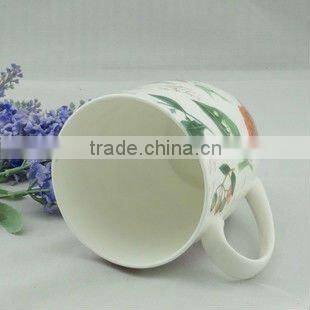 High-grade Romantic colourful handpaingting bone china coffee cup,ceramic mug cup