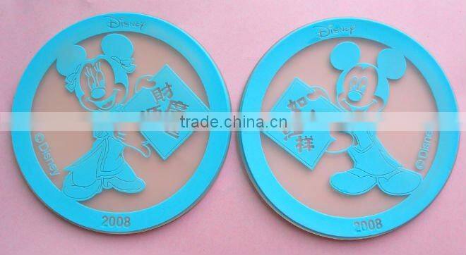 Custom design 3d soft pvc christmas cup coaster