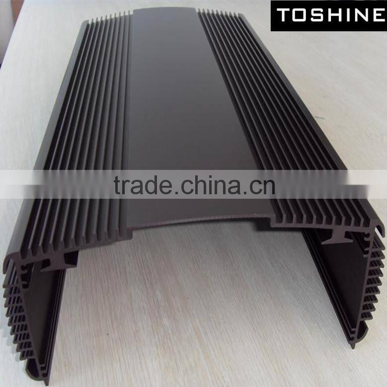TOSHINE low price hot selling 6063 t5 black anodized aluminum car amplifier shell aluminum extrusion profiles