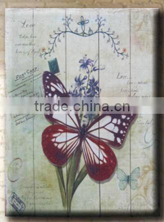 Distressed wooden decorative wall hanging picture