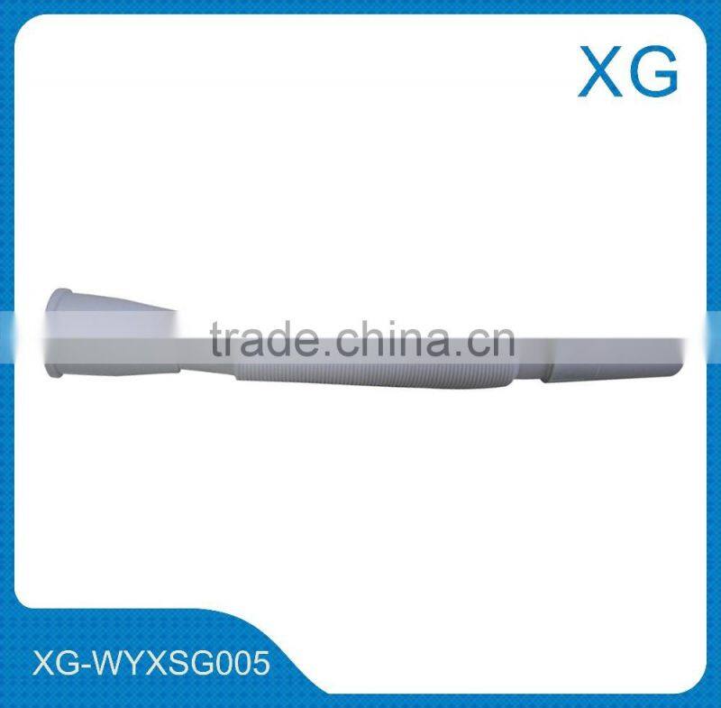 PP flexible basin waste hose/plastic sink drain hose with steel wire/pvc retractable hose for bathroom/chrome coated waste hose