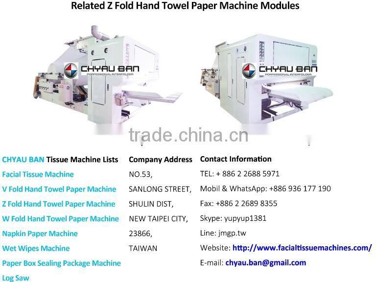 High Speed Z Folding Embossing Hand Paper Towel Machinery
