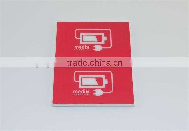 CE ROHS Certificated Super Slim Credit Card Mobile Power Bank 2200mAh