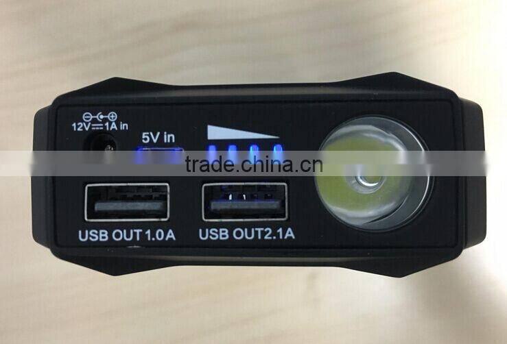 12V Portable Emergency Car Battery Power Starter with intelligent jump booster cable