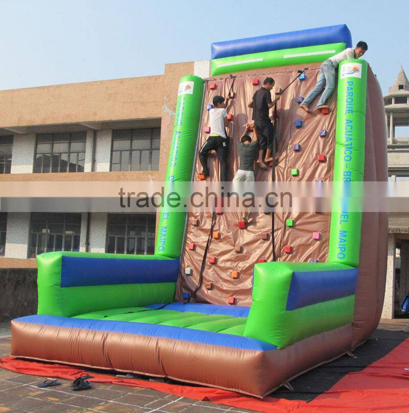 2015 giant inflatable climbing wall, CE certified inflatables climbing wall, inflatable wall for adult and kids