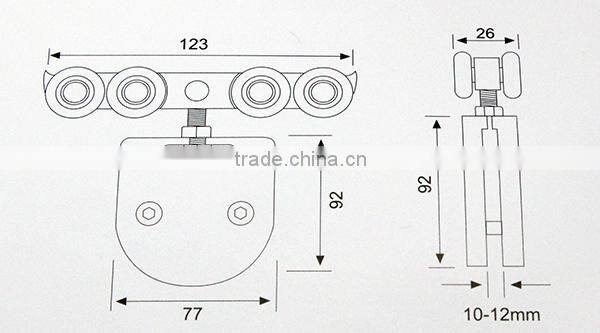 Good quality stainless steel roller guide for sliding gate