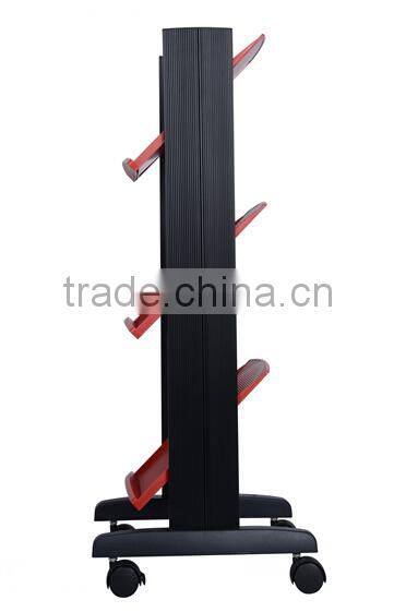 Mobile Literature Rack with Three Shelves