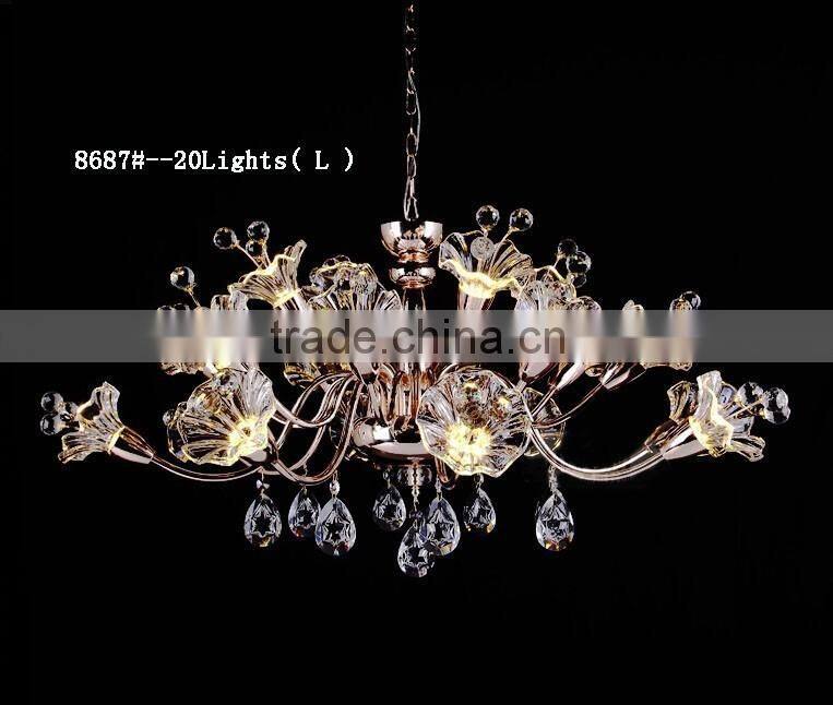 LED Modern K9 Clear Crystal Ceiling Light Pendant Lamp Chandelier Lighting