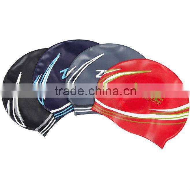 soft and high quality silicone junior swim caps for retail