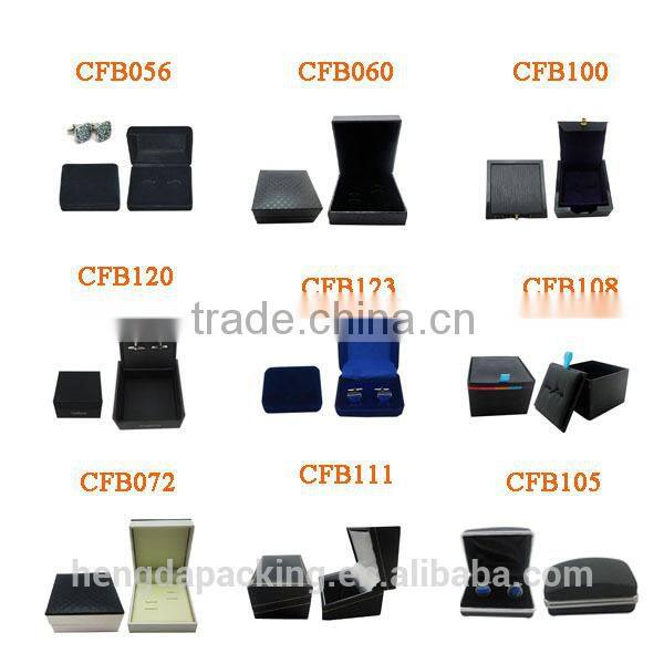 wholesale promotional cheap small individual fancy travel cufflink gift box