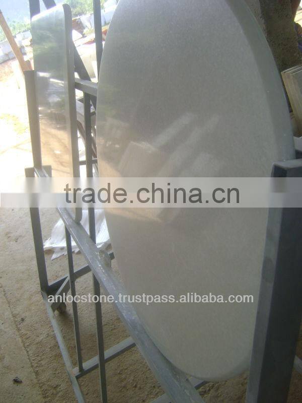 White marble table top