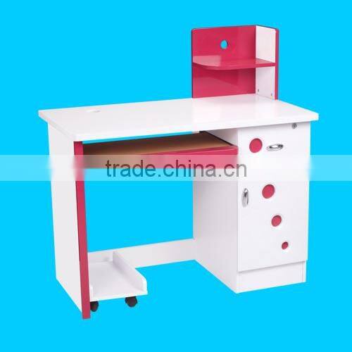 MDF board computer desk with sliding keyboard tray