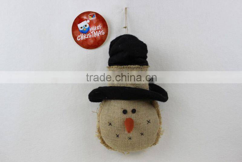 WHOLESALE 12" STANDING PLUSH SANTA SNOWMAN VINTAGE STYLE ORNAMENT
