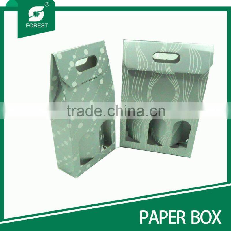 SILVER COLOR CORRUGATED RED WINE BOTTLE PACKAGING BOX