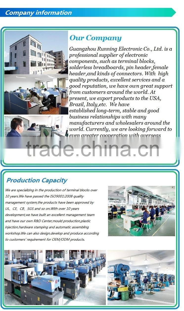 UL PCB Screw Type Terminal Block Connector 90 Degree Pitch 5.0mm 10mm