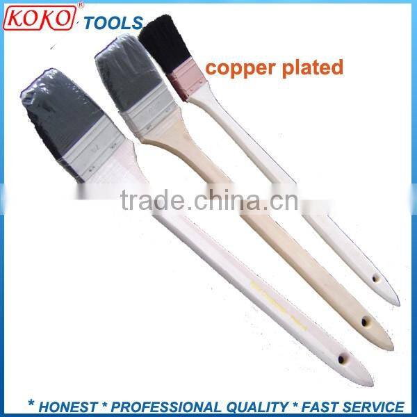 koko08 wooden handle acrylic bristles copper ferrule angle radiator paint brush
