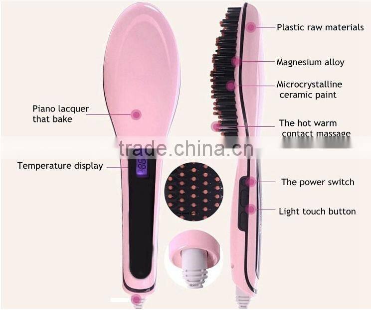 wholesale Hair Straightener Comb Brush With LCD Display with CE ROSH UL
