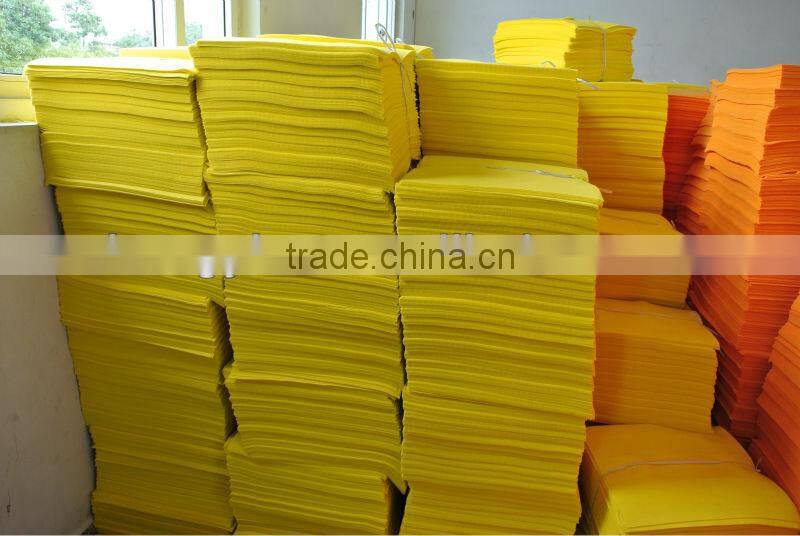 Viscose / polyester yellow cloth nonwoven clean cloth