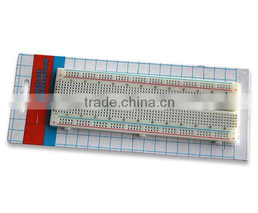 2014 hot sell white ABS metal reed 840 tie-point solderless breadboard
